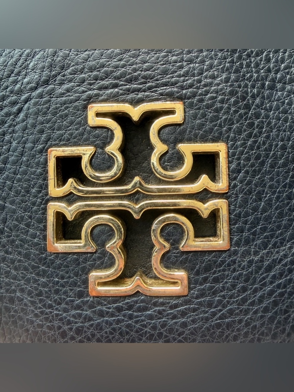 Tory Burch Britten Convertible Clutch Crossbody Black Gold leather bag - Picture 8 of 8